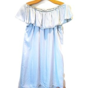 Glam denim off shoulder dress size small